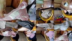 [****] check out sister was using basket washing machine next to my parents ' House clothes, underwear and panties? 2 nd